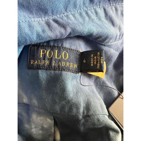 Polo Ralph Lauren Womens Blue Ocean Tie Dye Collared Button Up Shirt Size 4 - Picture 3 of 4